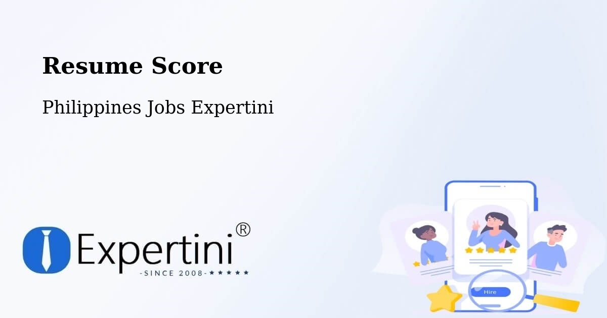 Resume Score - Philippines Jobs Expertini